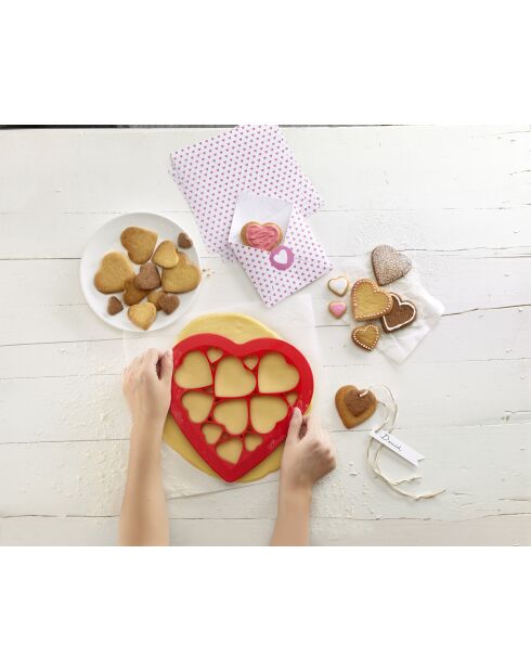 Set di 3 formine per biscotti puzzle in colori assortiti