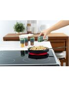 Set mit 4 grauen Gewürzgläsern
