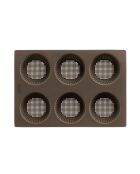 Authentieke bruine ronde broodpan van siliconen - 20x29x2 cm
