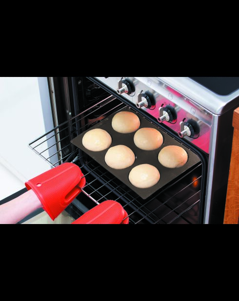 Teglia per pane rotonda in silicone marrone autentico - 20x29x2 cm