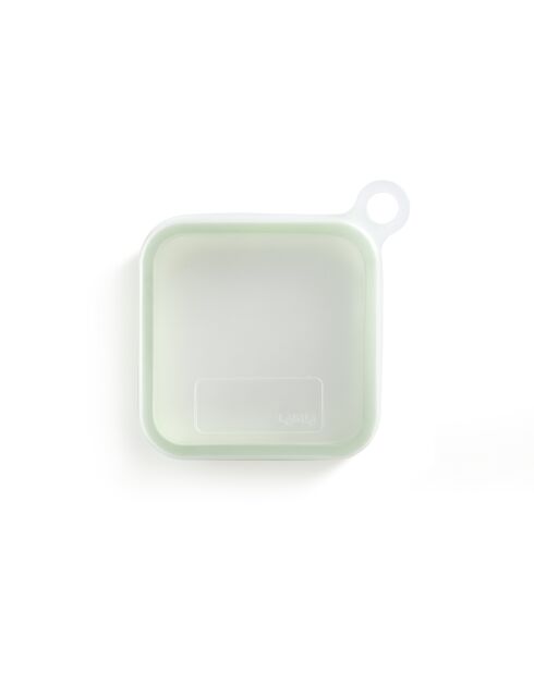 Groene herbruikbare brooddoos - 17,5x17,5x2,5 cm