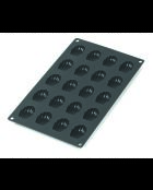Stampo in silicone per 20 mini madeleine nere - 30x17,5x0,9 cm