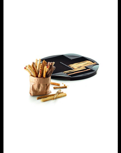 Braune Silikonform für Brotstäbchen, 25 x 25 x 1,3 cm
