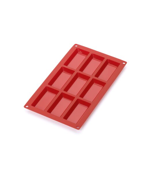 Stampo in silicone per 9 finanziatori rosso - 30x17,5x1,2 cm