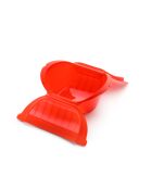Maxi Mikrowellendampfgarer für 3 bis 4 Personen rot - 18,5x26x11,5 cm