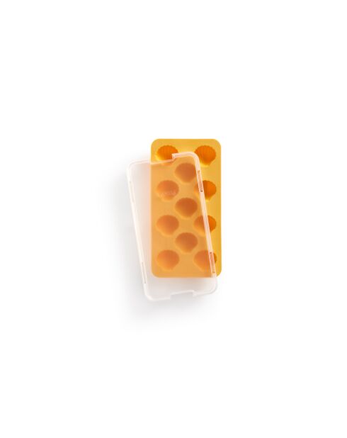 Shell ijsbak met geel deksel - 23x11,8x3,2 cm