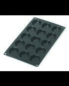 Silikonform für 15 schwarze Torten - 30,5 x 17,1x1,8 cm
