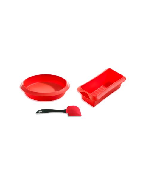 Kit da pasticceria rosso essenziale - 26x26x9 cm