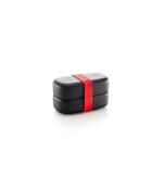 LunchBox To Go Set mit schwarzem Besteck - 11x19,4x11 cm
