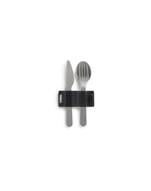 LunchBox To Go Set mit schwarzem Besteck - 11x19,4x11 cm