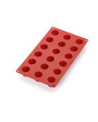 Stampo in silicone per 18 mini flauti rosso - 30x17,5x2,8 cm