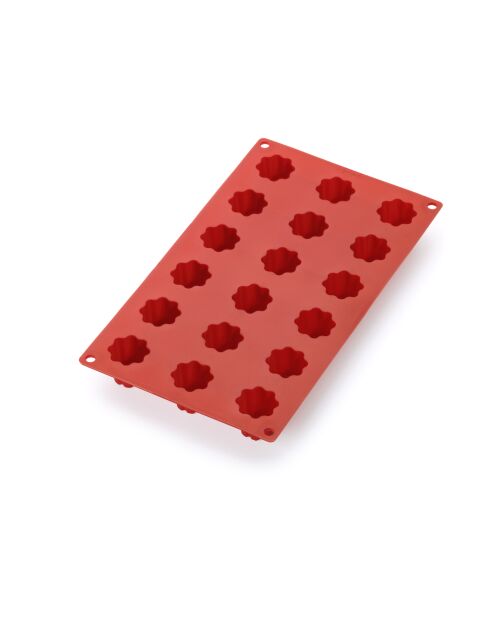 Stampo in silicone per 18 mini flauti rosso - 30x17,5x2,8 cm