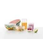 Set van 6 transparante herbruikbare stretchdeksels
