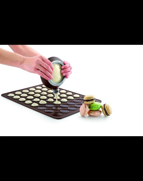 Kit autentico per macarons marroni - 40x30x0,5 cm