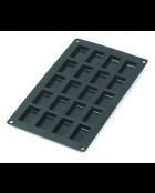 Stampo in silicone per 20 finanziatori nero - 30x17,5x1 cm