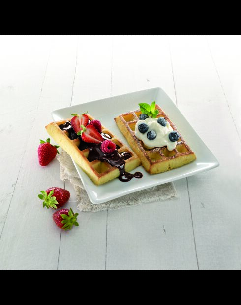 Stampo per waffle in silicone rosso - 20x18,6x1,7 cm