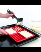 Stampo per waffle in silicone rosso - 20x18,6x1,7 cm