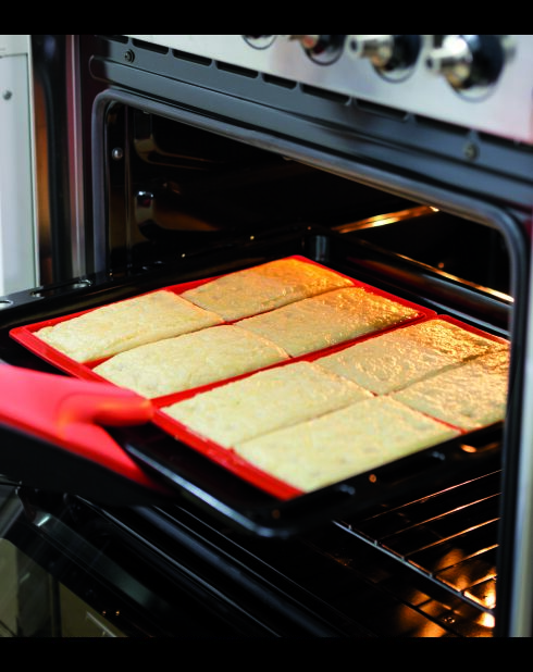 Stampo per waffle in silicone rosso - 20x18,6x1,7 cm