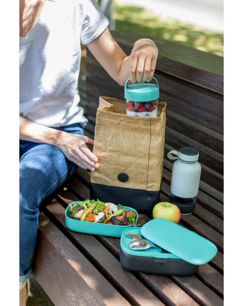 Braune Lunchbox-Tasche - 20x13x25 cm