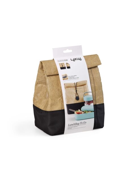 Braune Lunchbox-Tasche - 20x13x25 cm