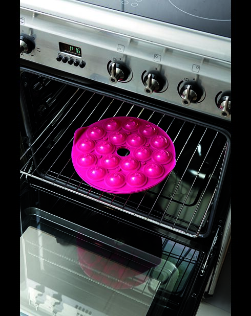 Stampo per cake pops in silicone rosa - 25x25x4,3 cm
