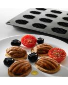 Stampo in silicone per 20 mini madeleine rosse - 30x17,5x0,9 cm
