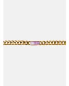 Columba Goldkettenarmband, lila Perlmutt