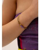 Columba Goldkettenarmband, lila Perlmutt