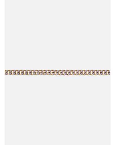 Polis Kettenarmband aus Gold, lila Emaille