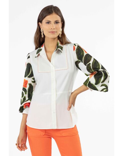 Camicia Ellen in cotone citrus/vaniglia