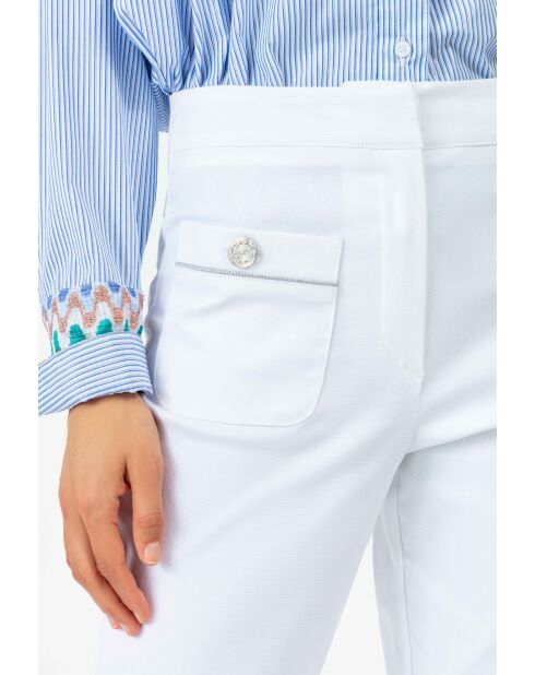 Weiße Baumwollhose Russell