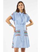 Baumwollkleid Lucy mit Lurexstreifen