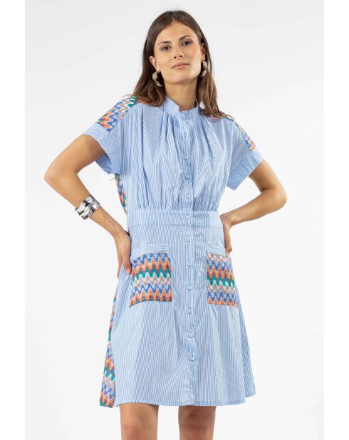Baumwollkleid Lucy mit Lurexstreifen