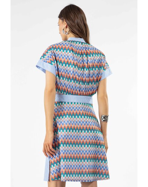 Baumwollkleid Lucy mit Lurexstreifen