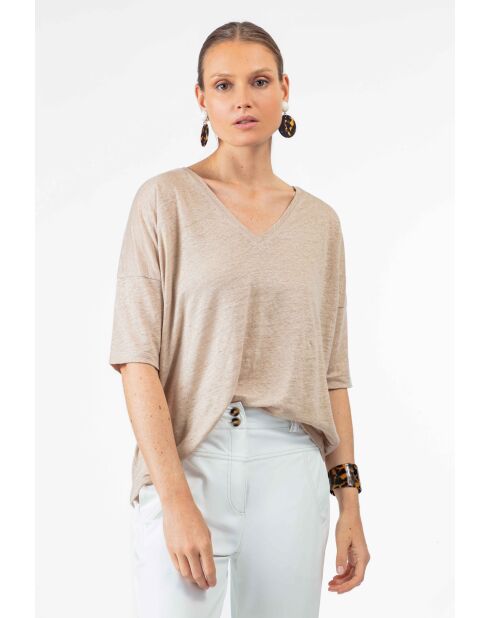 Tee-Shirt en lin Lazara sable