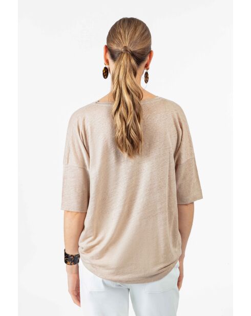 Tee-Shirt en lin Lazara sable