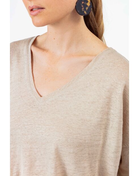 Tee-Shirt en lin Lazara sable