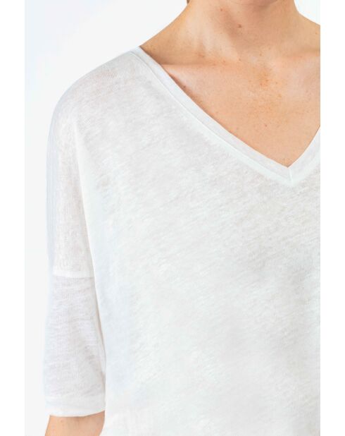 Tee-Shirt en lin Lazara blanc