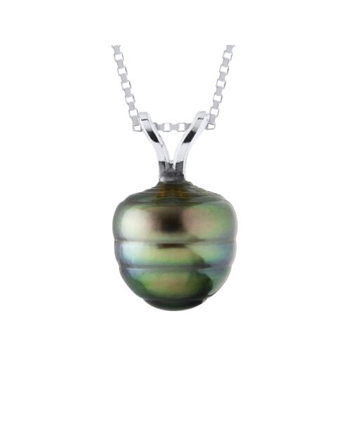 Anhänger aus Weißgold, schwarzer Schmuck, Tahiti