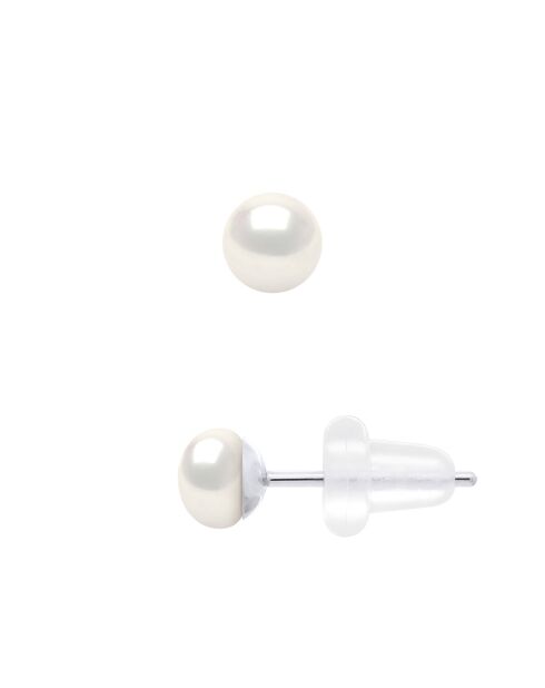 Natuurlijke witte sieraden witgouden oorbellen