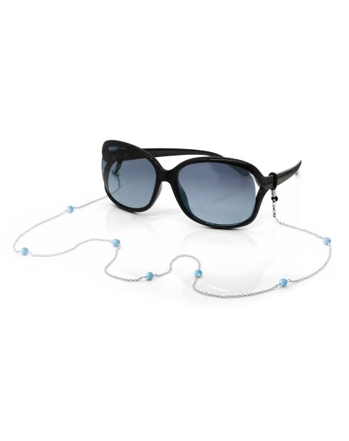 LIENS D'AMOUR himmelblaue silberne Brillenkette