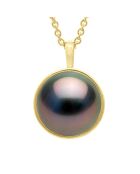 Anhänger aus Gelbgold, schwarzer Schmuck, Tahiti