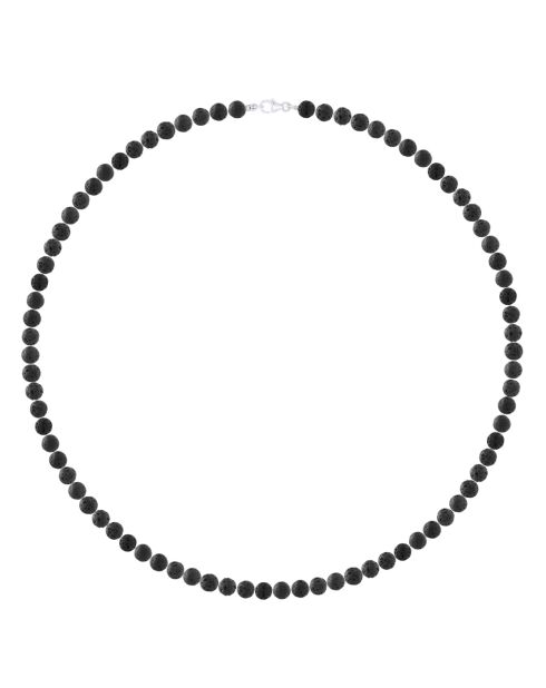 Collier en argent PRINCE DU PACIFIQUE noir