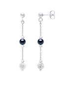 ICONICI orecchini in argento nero Tahiti