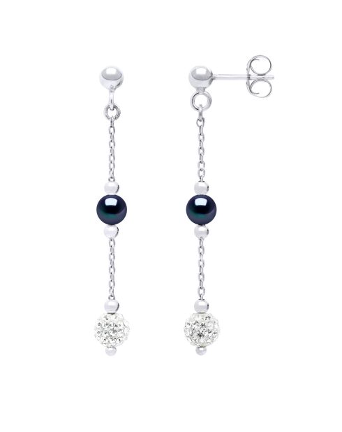 ICONICI orecchini in argento nero Tahiti