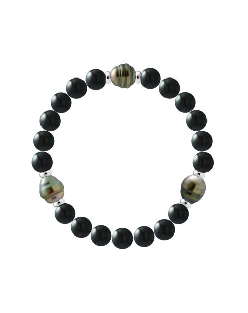 PRINCE OF THE PACIFIC Armband aus schwarzem Silber