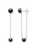 ICONICI orecchini in argento nero Tahiti