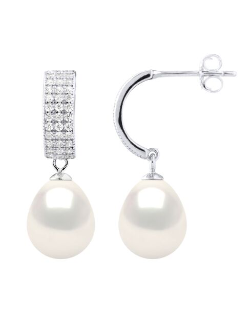 Pendientes ICÓNICOS de plata blanca natural