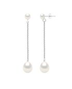 Natuurlijke witte sieraden witgouden oorbellen