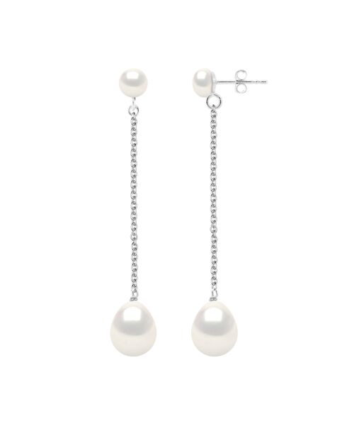 Natuurlijke witte sieraden witgouden oorbellen
